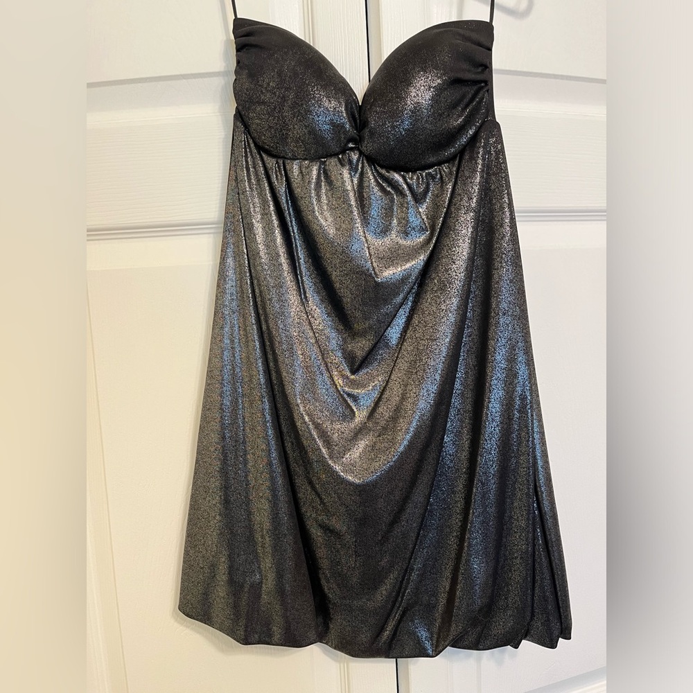 Guess Dark Gray/Black Strapless Dress